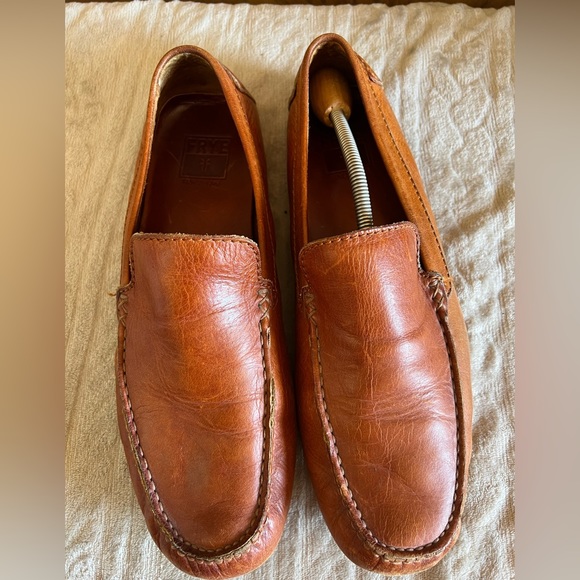 FRYE Sullivan Driver loafers brown color size 12 - Picture 3 of 15